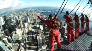 Outside of the CN Tower. The Edge Walk.