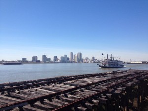 New Orleans Skyline steamboat
