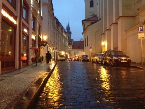 Prague Rain Streets 
