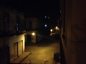 Centro Havana Street at night