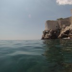 Swimming outside of the Dubrovnik walls
