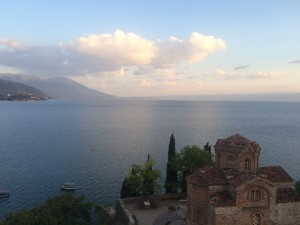 Hitchhiking Macedonia Sunset Ohrid 