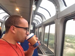 Coffee on Amtrak, Houston to LA
