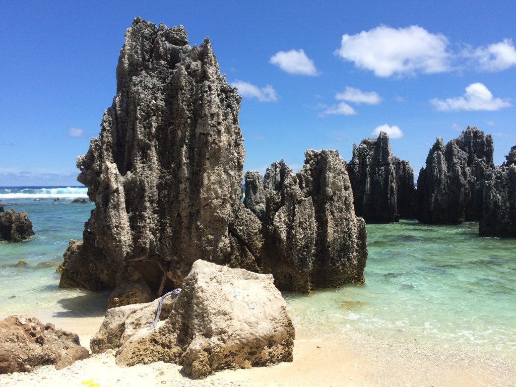 Coral Rocks Anibare Beach Nauru