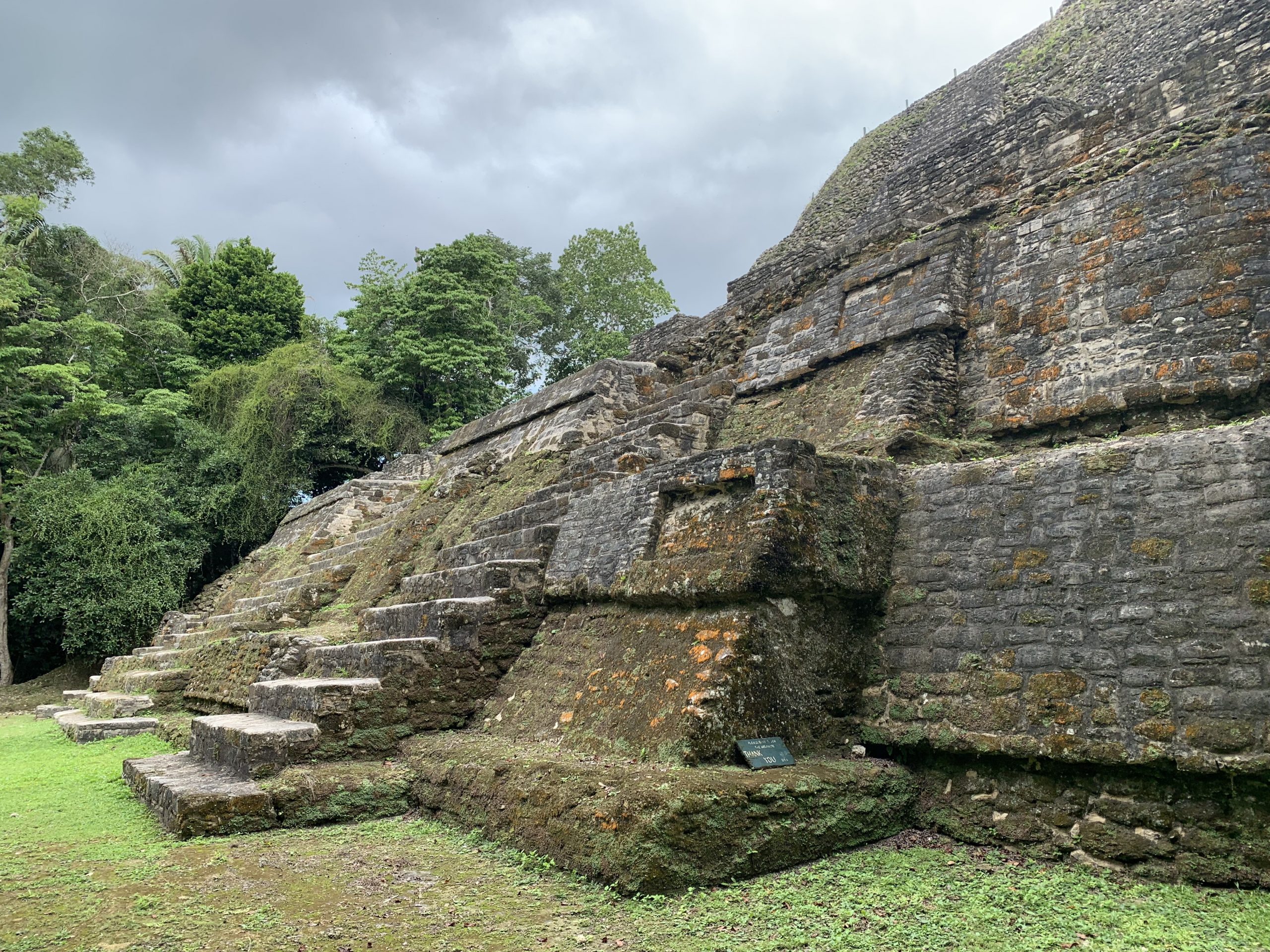 high temple lamanai belize steps