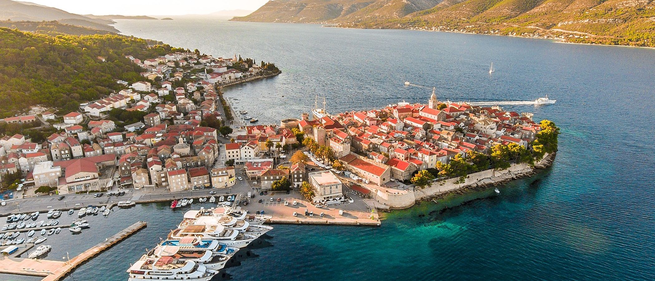 korcula croatia drone