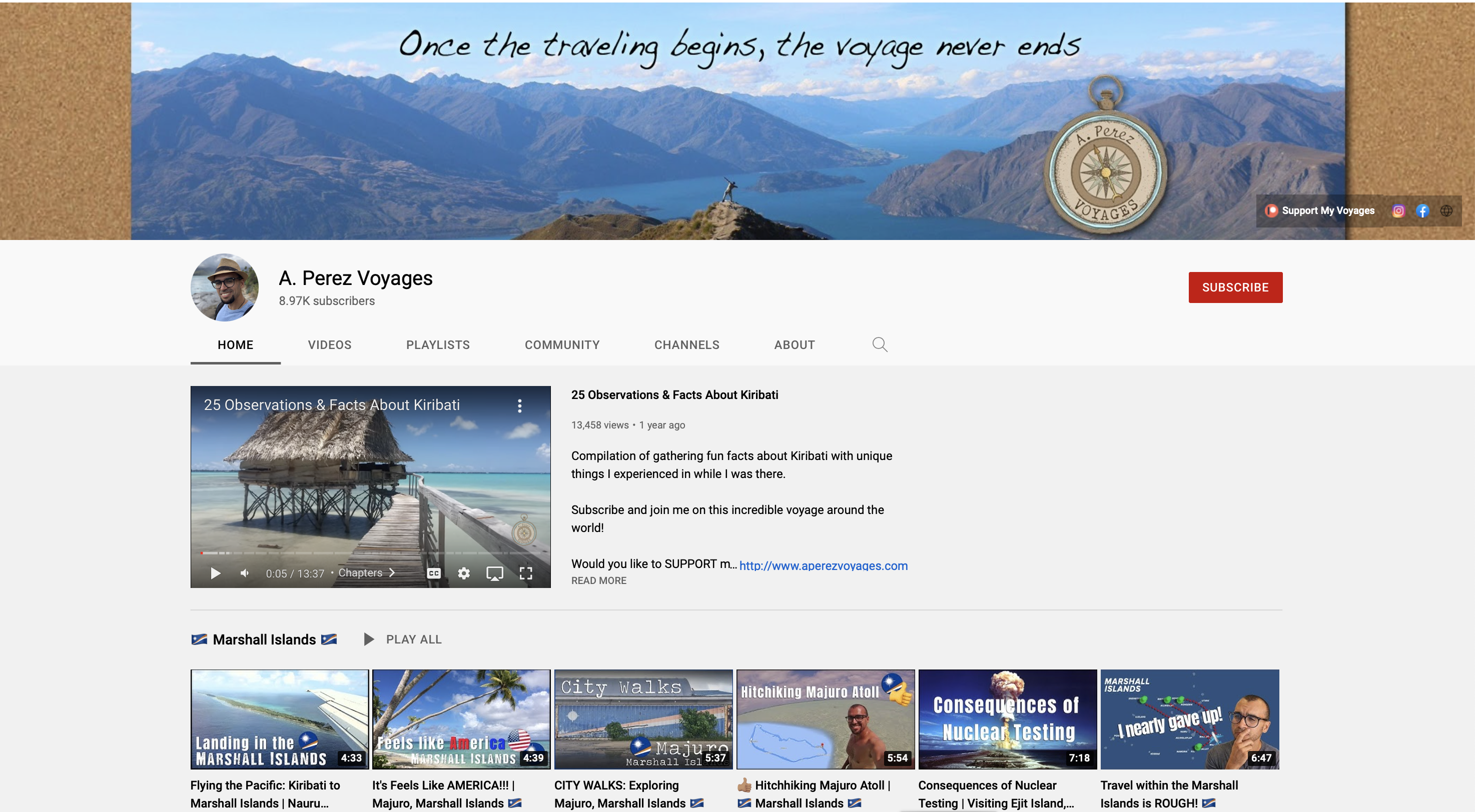 A Perez Voyages YouTube Channel: Explore the world through the lens of A Perez Voyages, a captivating YouTube channel dedicated to travel and adventure. Discover immersive travel vlogs, cultural experiences, and breathtaking landscapes from various destinations worldwide. Join the journey and indulge in the beauty of diverse cultures, culinary delights, and awe-inspiring sights, all expertly captured and shared on this engaging YouTube channel.