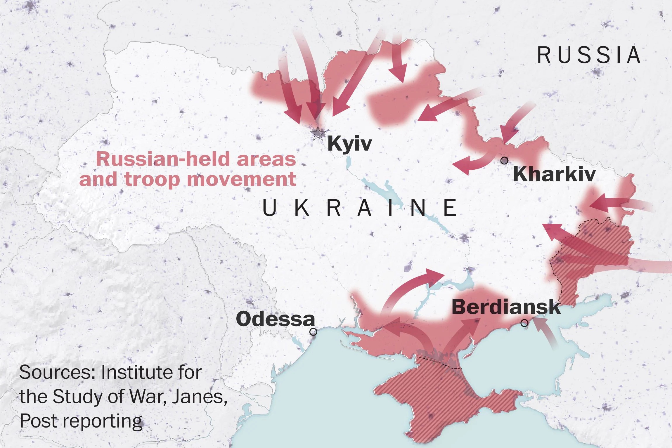 ukraine map invasion russia