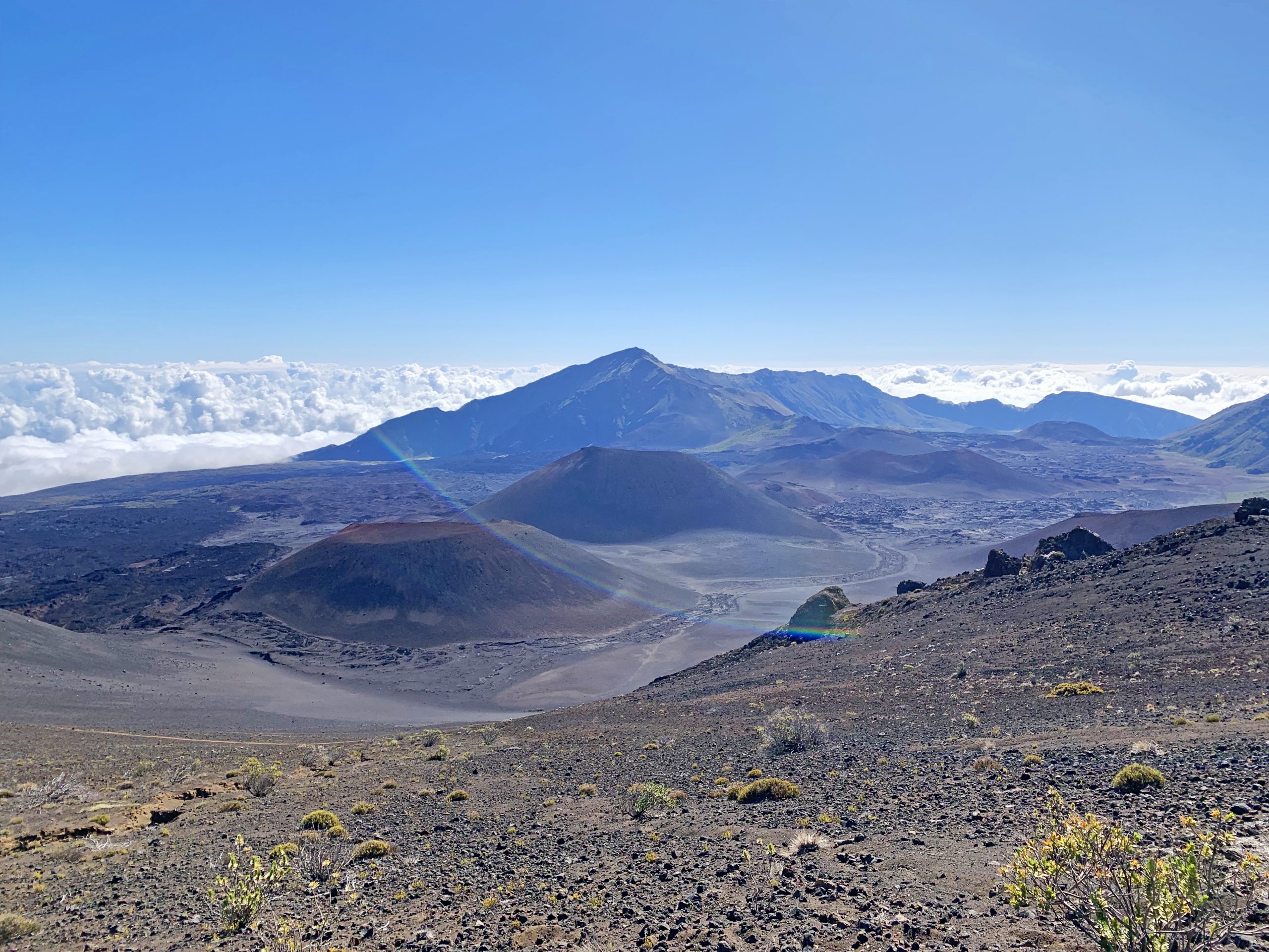 haleakala summit crater sunrise clouds