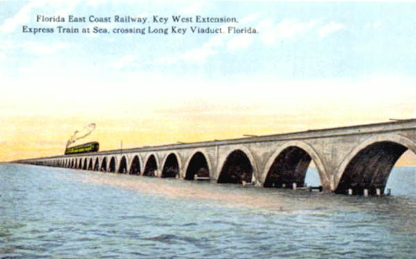 key west florida keys train historic painting