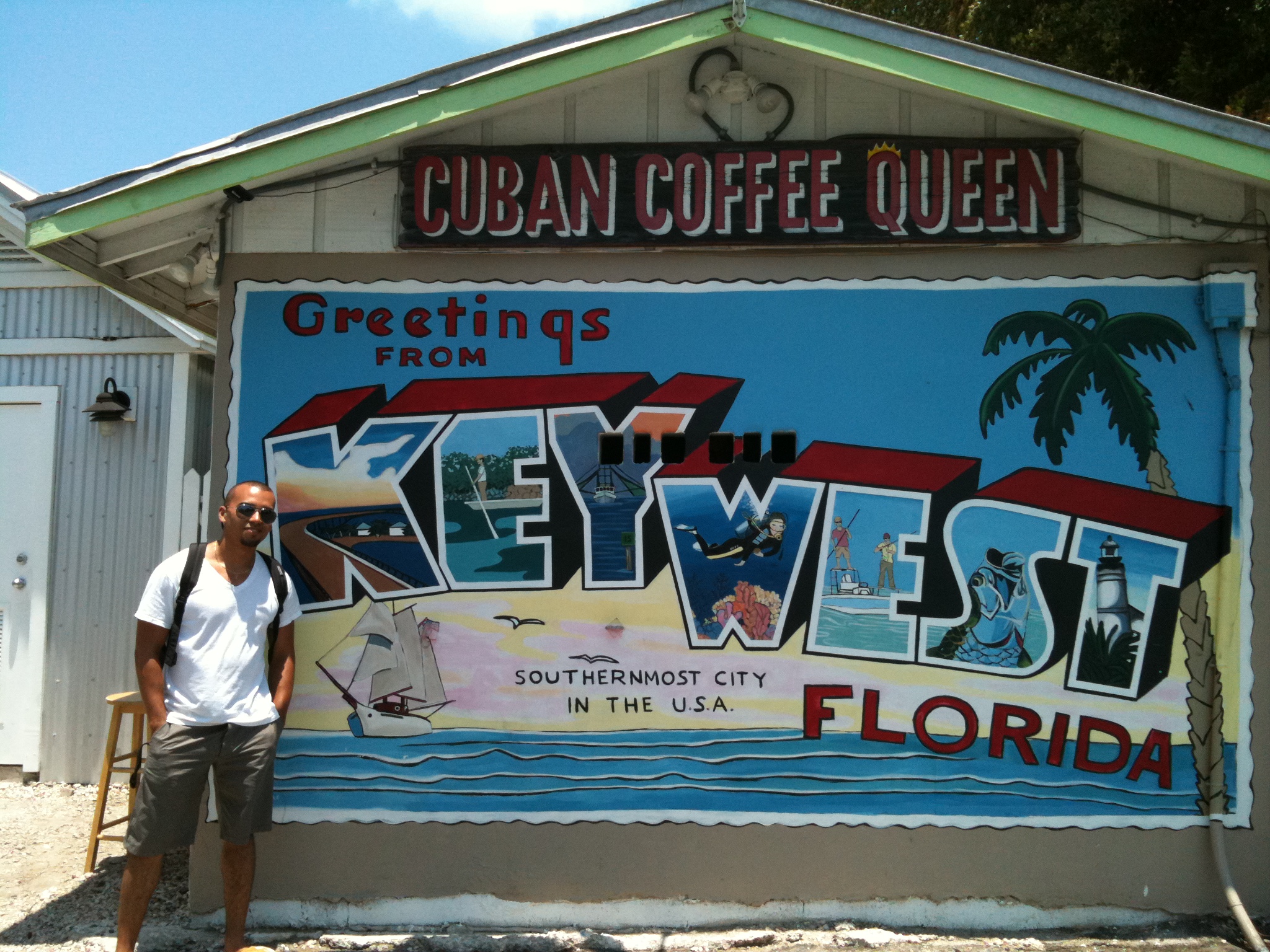 key west postcard mural florida