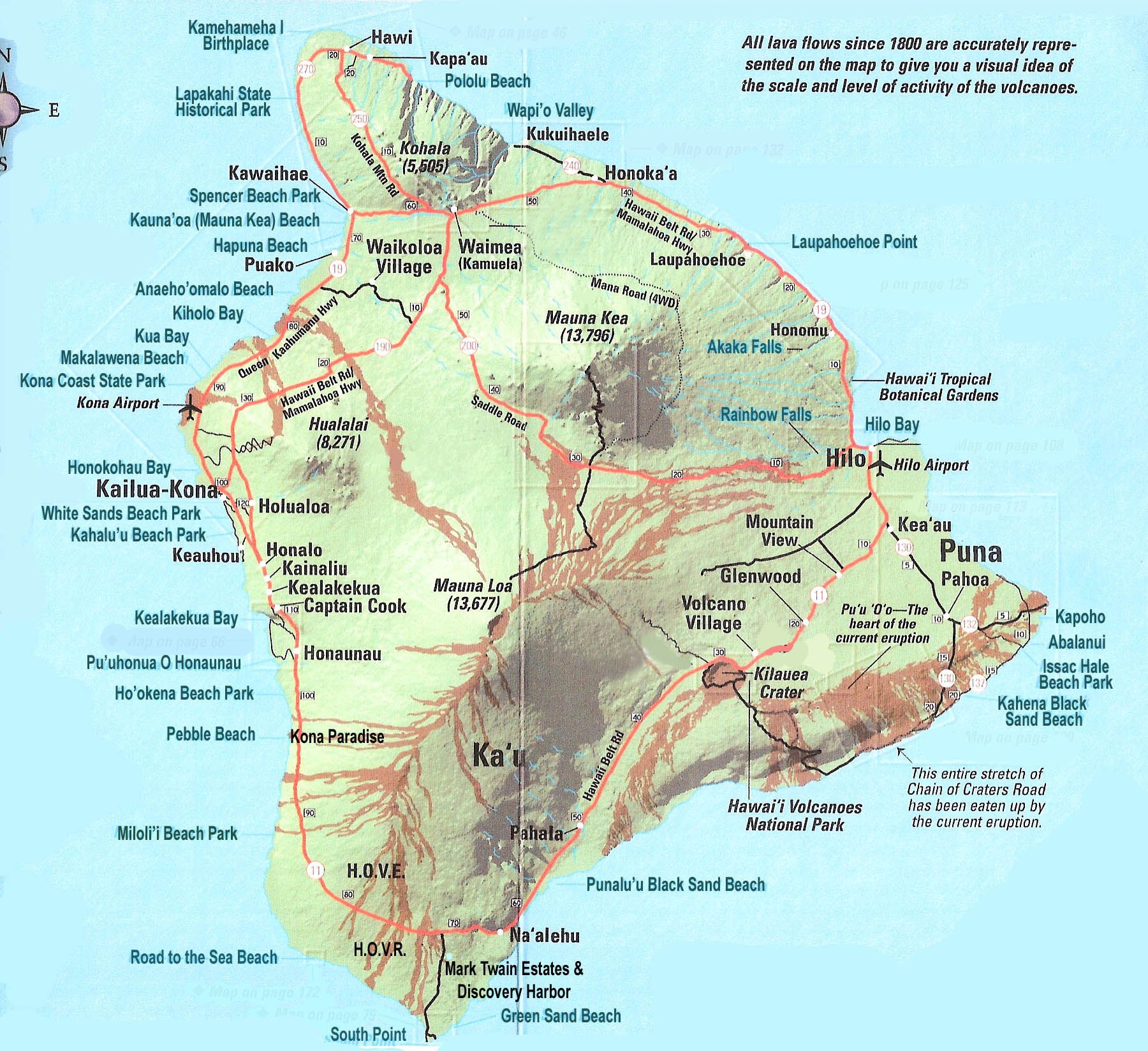 big island Hawai’i map