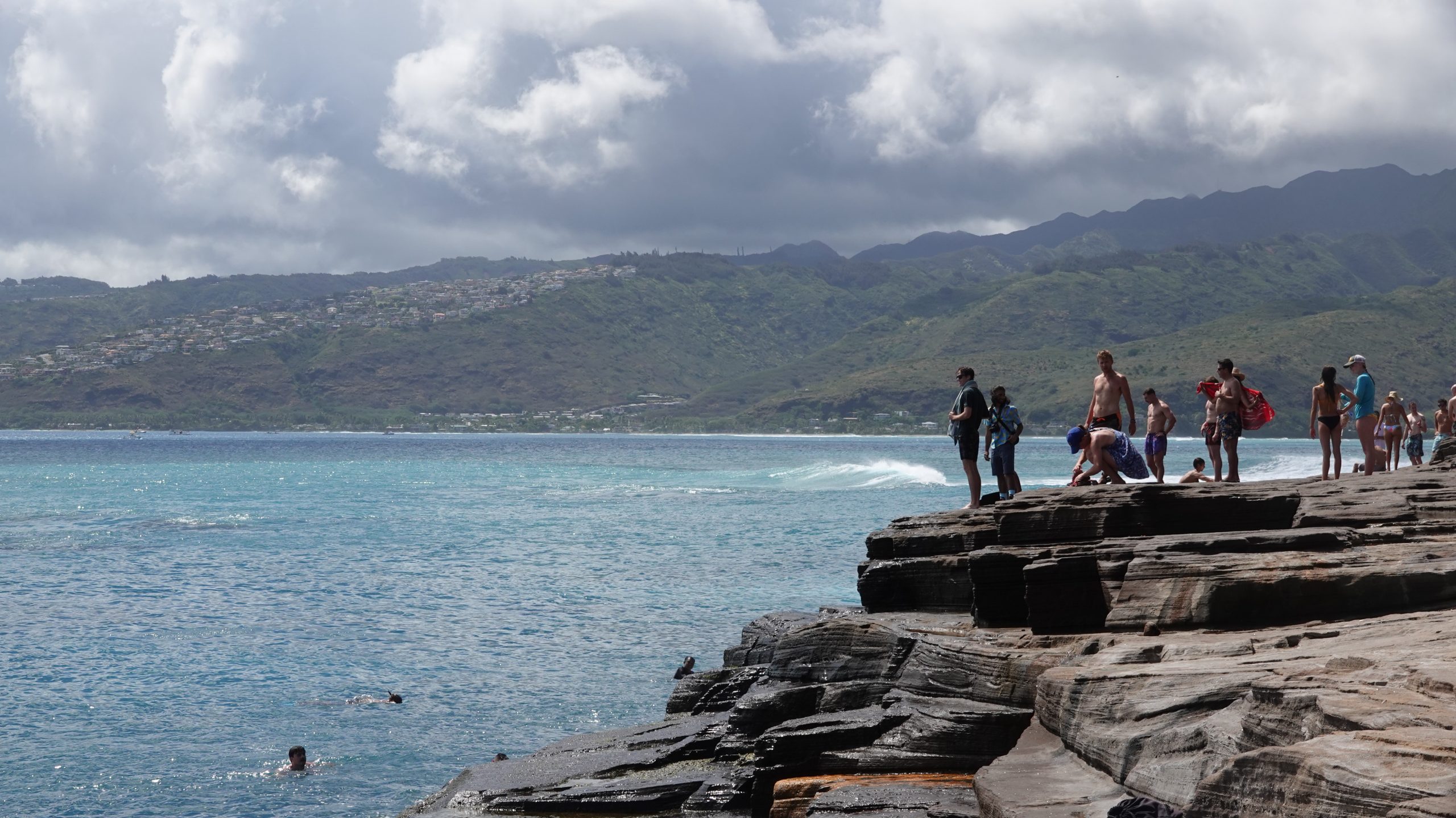 china walls O’ahu Hawai’i friends swimming