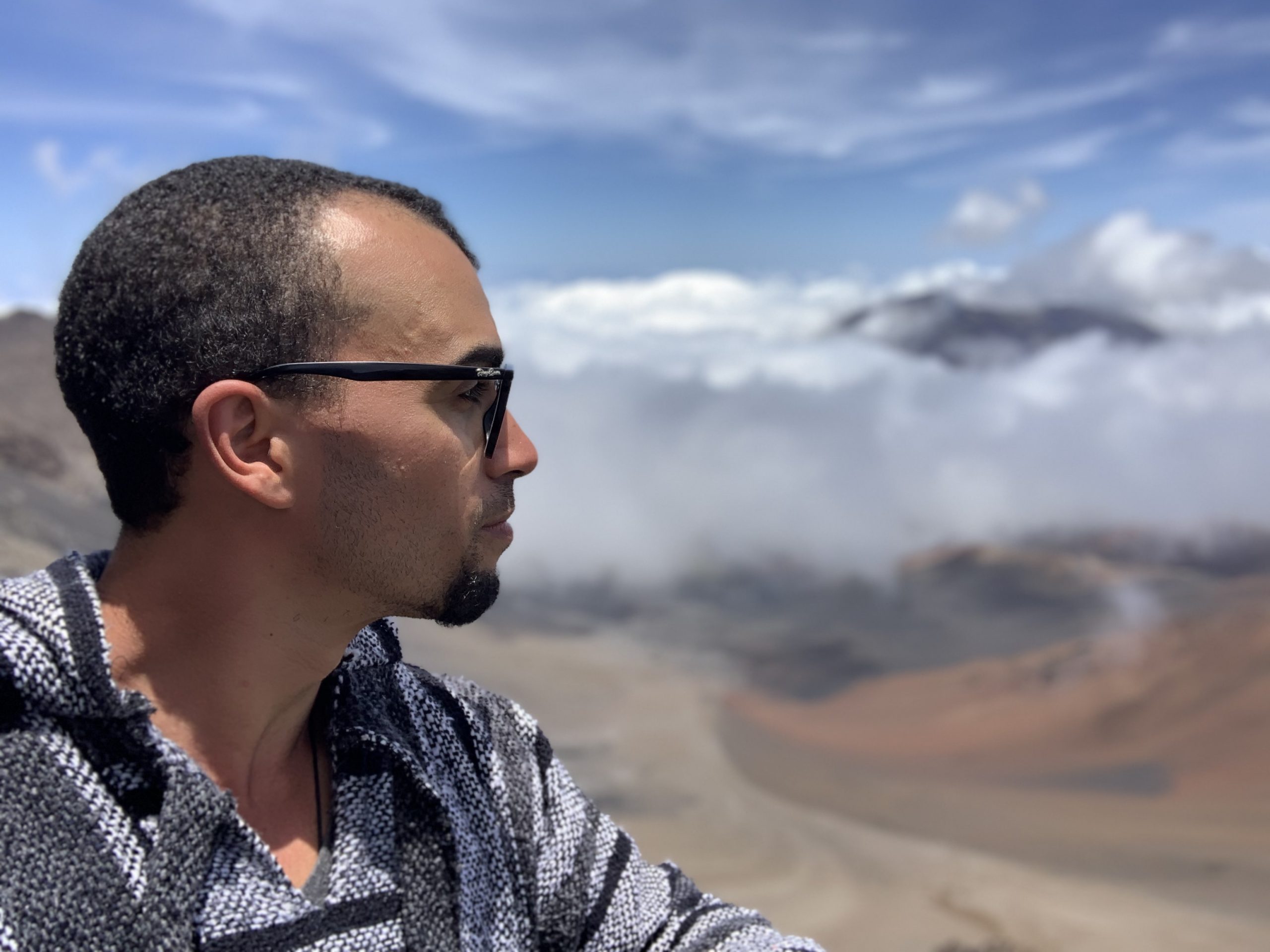 overlooking haleakala crater maui