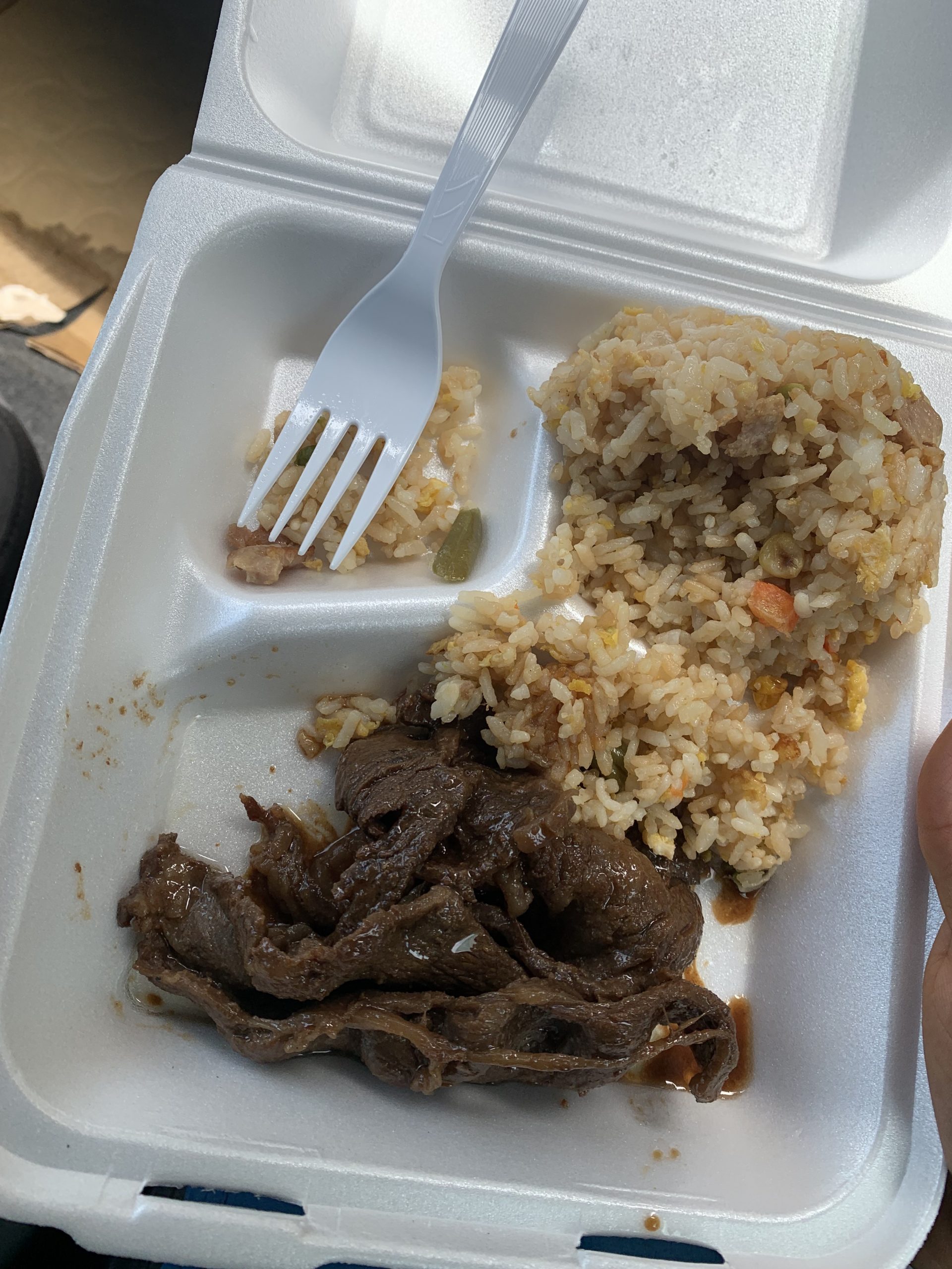 rice pork plate food of palau