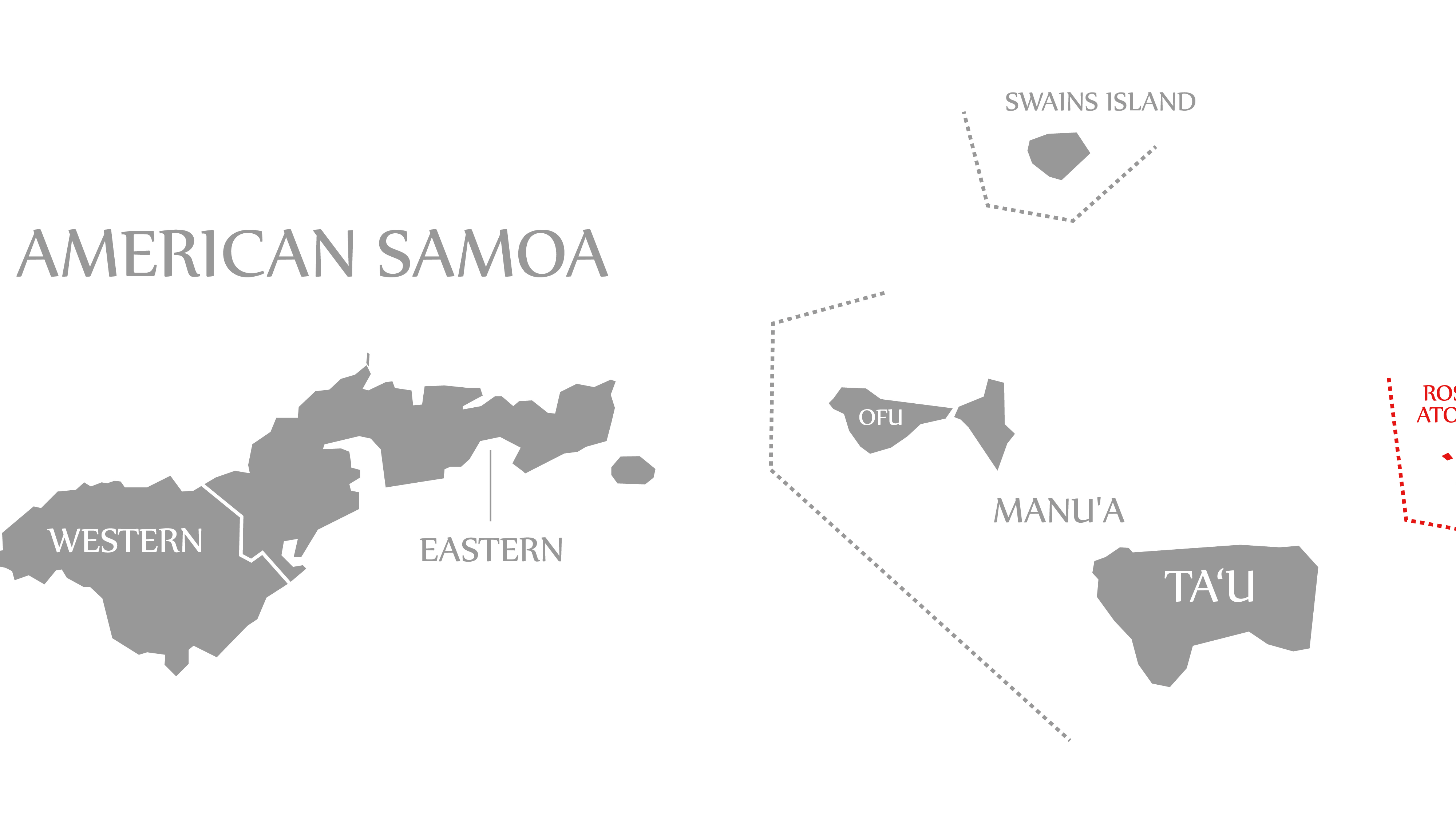 Map of American Samoa: Islands in the South Pacific Ocean