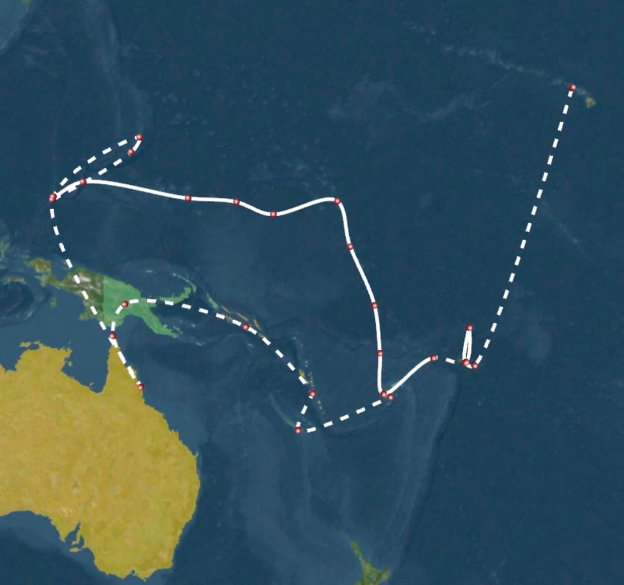 Pacific Islands travel map 2024