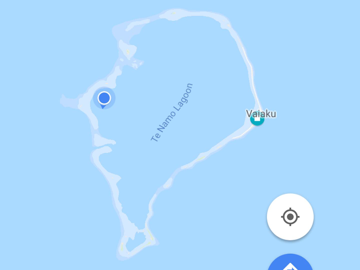 google maps satellite image of funafuti lagoon tuvalu