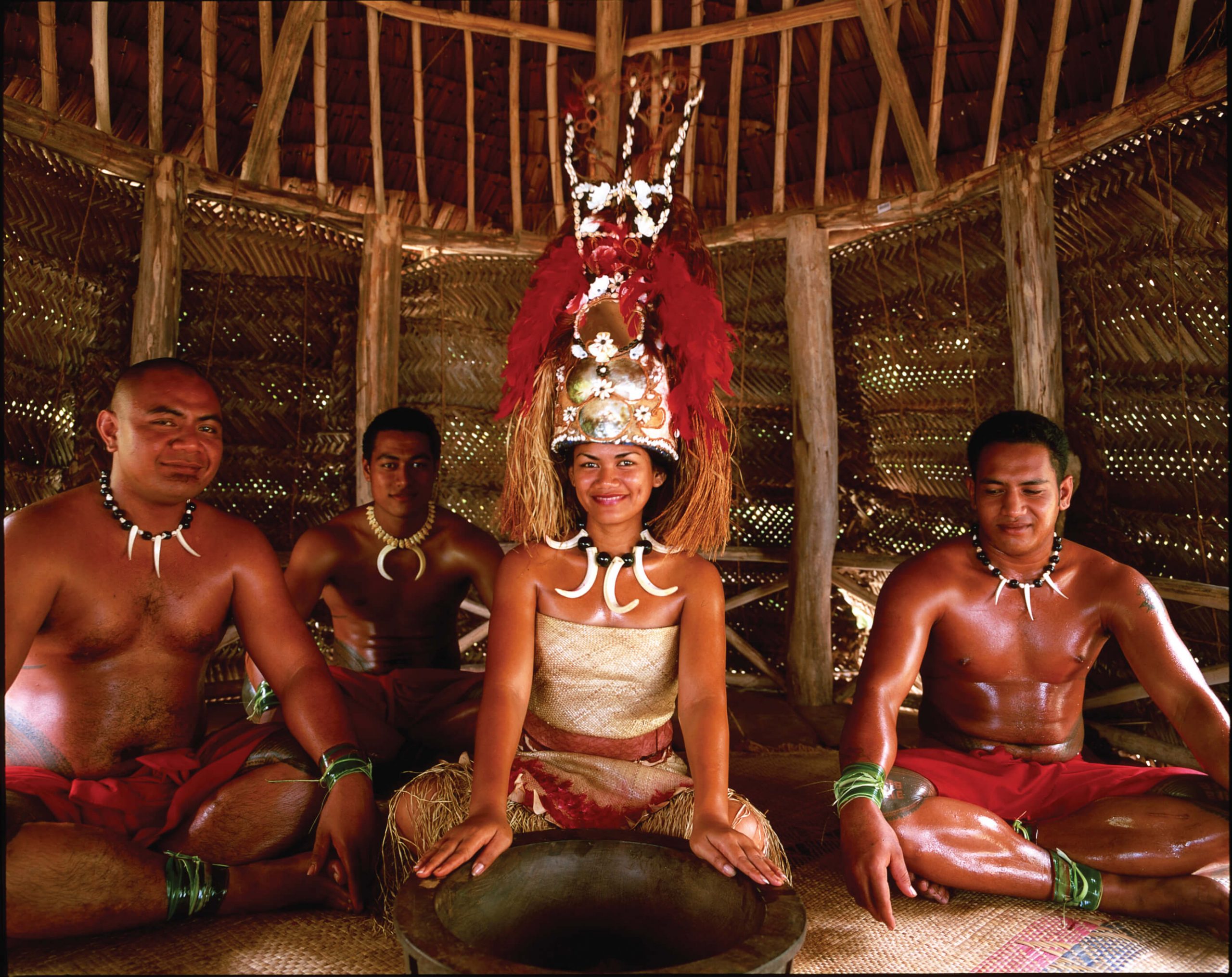 kava ceremony in traditional samoan attire and tradition