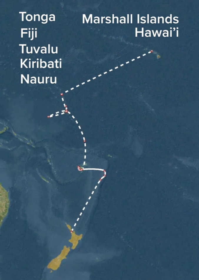 pacific islands travel map of 2018