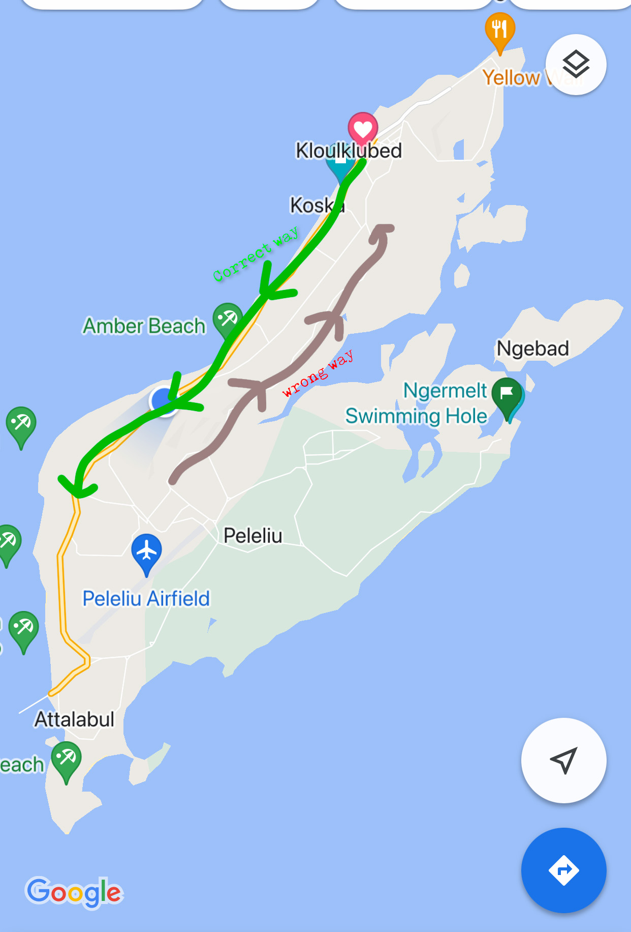 peleliu map travel path war relics battle